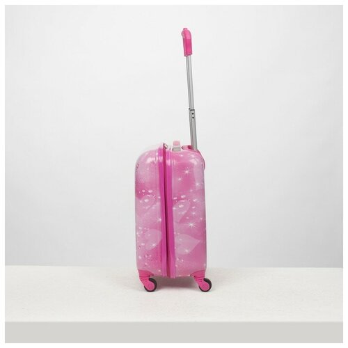 фото Чемодан детский 18", отдел на молнии, 4 колеса, цвет розовый