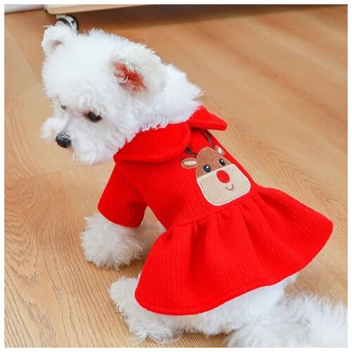 фото Платье- пальто "рождественское" для собак мелких пород/м effelin