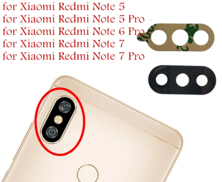 Стекло камеры для Xiaomi Redmi Note 5 Pro Черный