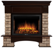 Портал Firelight Forte Wood 25 камень коричневый, шпон темный дуб