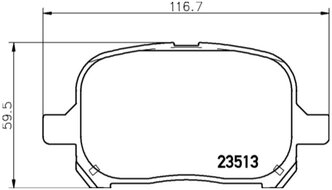Дисковые тормозные колодки передние NISSHINBO NP1033 для Toyota, Lexus (4 шт.)