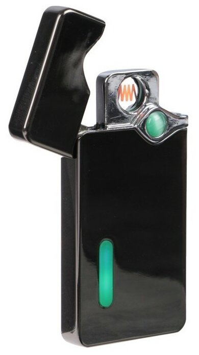 Зажигалка электронная, USB с индикатором, спираль, стальная, 7.5х12 см - фотография № 4