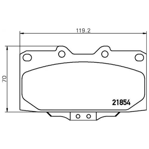 BEHR-HELLA 8DB355029921 Тормозные колодки NAO, передняя ось