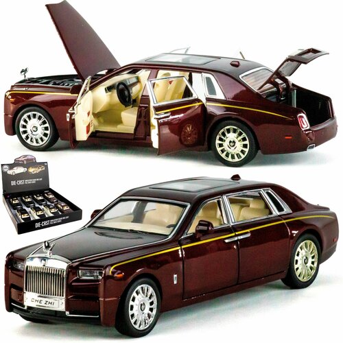 Коллекционная модель Rolls Royce Phantom металл 1:24 (свет, звук) коллекционная модель rolls royse cullinan 1 24 металл свет звук красный