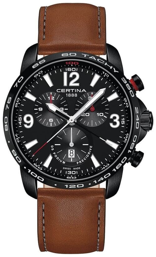 Наручные часы Certina Наручные часы Certina DS Podium Big Size Chrono C001.647.36.057.00, черный