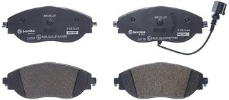 Дисковые тормозные колодки передние brembo P 85 144X для Audi, Cupra, Skoda, SEAT, Volkswagen (4 шт.)