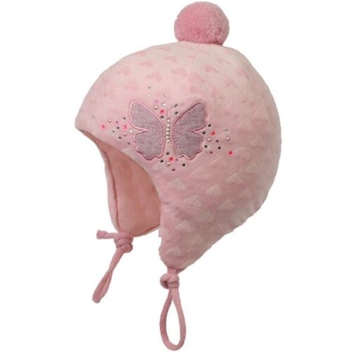 шапка modniki для девочки демисезонная со стразами р56 цв малиновый Шапка TuTu, размер 38-40, розовый