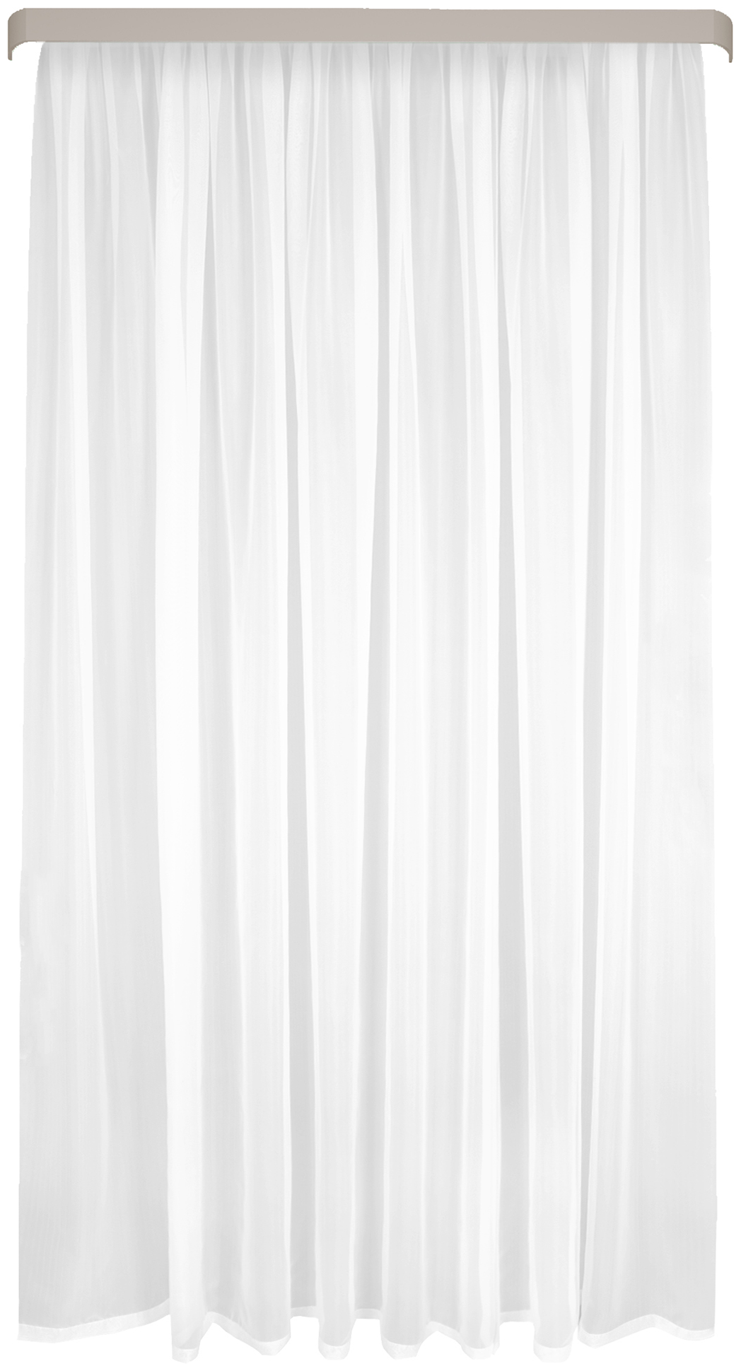 Тюль на ленте Inspire Polyone 140x280 см цвет белый White 0
