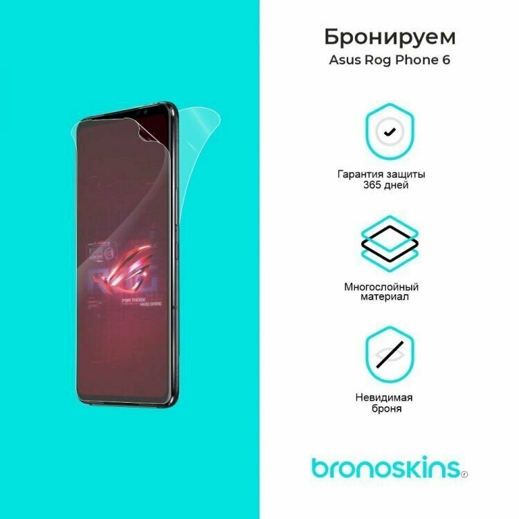 Защитная пленка для Asus Rog Phone 6 (Глянцевая, Защита экрана CaseFriendly)