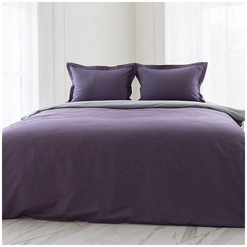 Постельное белье FUSION сатин двусторонний ежевичный размер 2 спальный 175x215см 4494₽