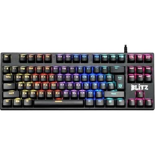 Клавиатура игровая Defender Blitz GK-240L RU Rainbow механическая подсветка чёрная 2204₽