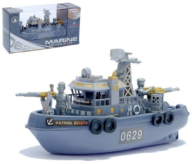 Sima-land Детский корабль «Морской патруль», работает от батареек, световые и звуковые эффекты