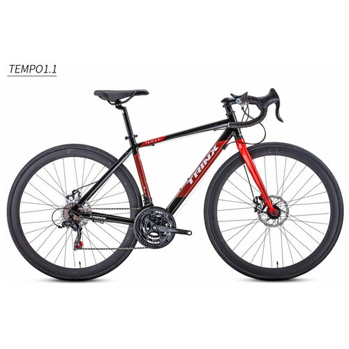 Велосипед TRINX Tempo 1.1, 21 скорость, черный рама 18