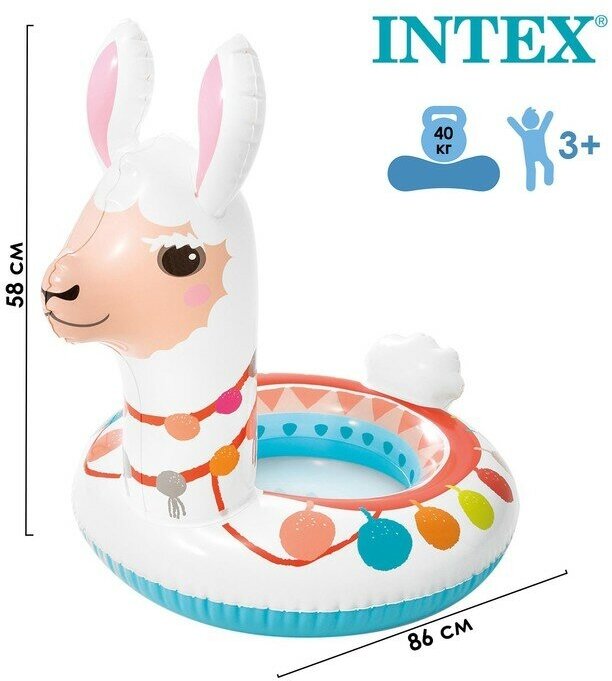 INTEX Круг для плавания «Зверюшки», от 3-6 лет, микс, 58221NP INTEX