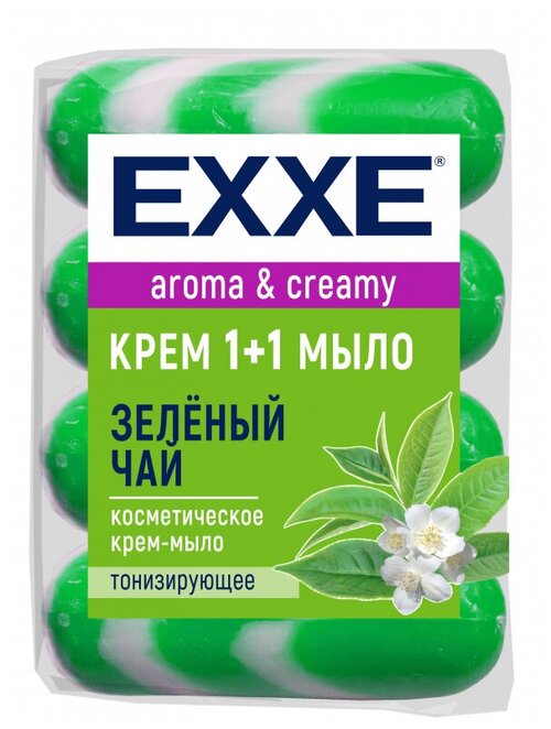 Туалетное мыло Exxe 1+1 Зеленый Чай 4*90 г