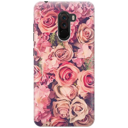 фото Re:pa накладка transparent для xiaomi pocophone f1 с принтом "розовый куст"