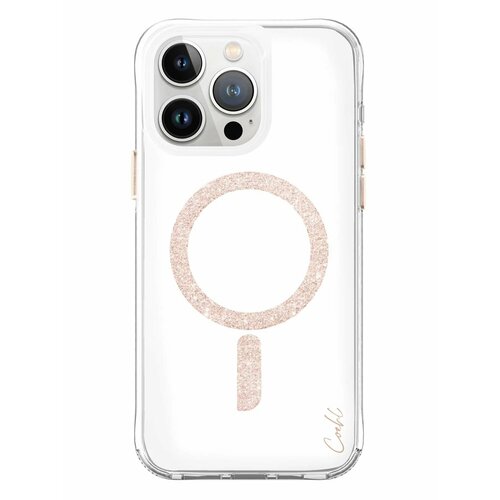 Uniq для iPhone 15 Pro Max чехол COEHL Glace Rose Gold (MagSafe) розовый, розовое золото, золотистый, бесцветный