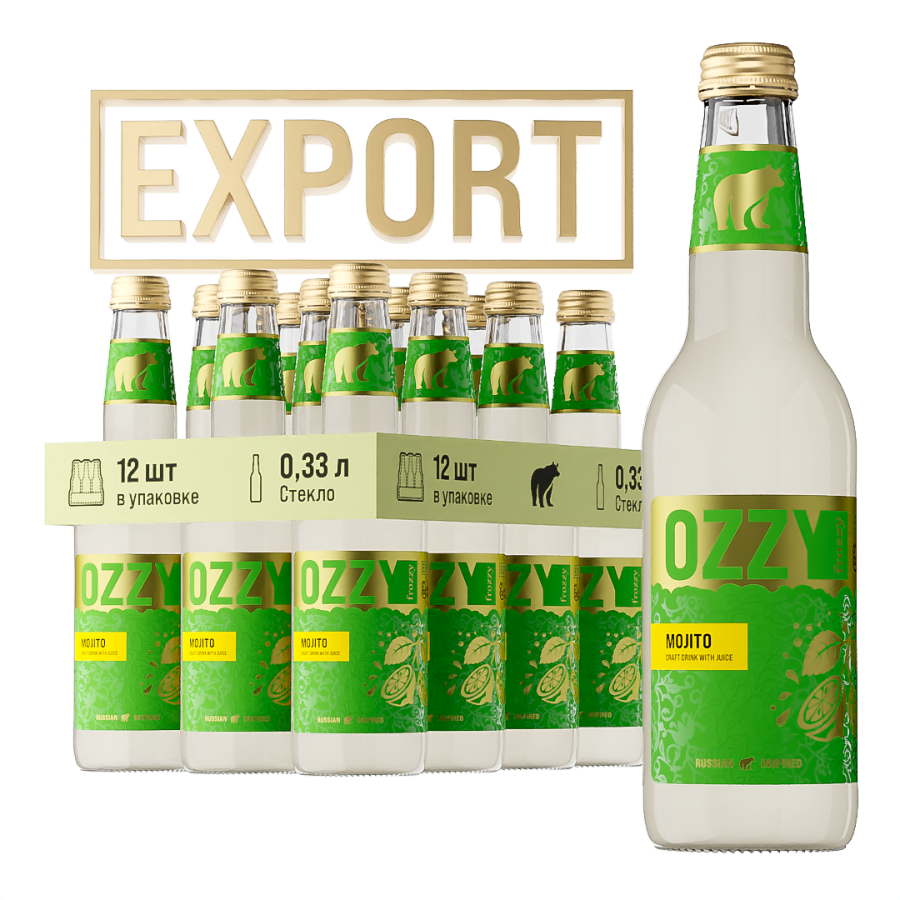 Лимонад Мохито OZZY frozzy Export Mojito 330 мл. стекло 12 шт.
