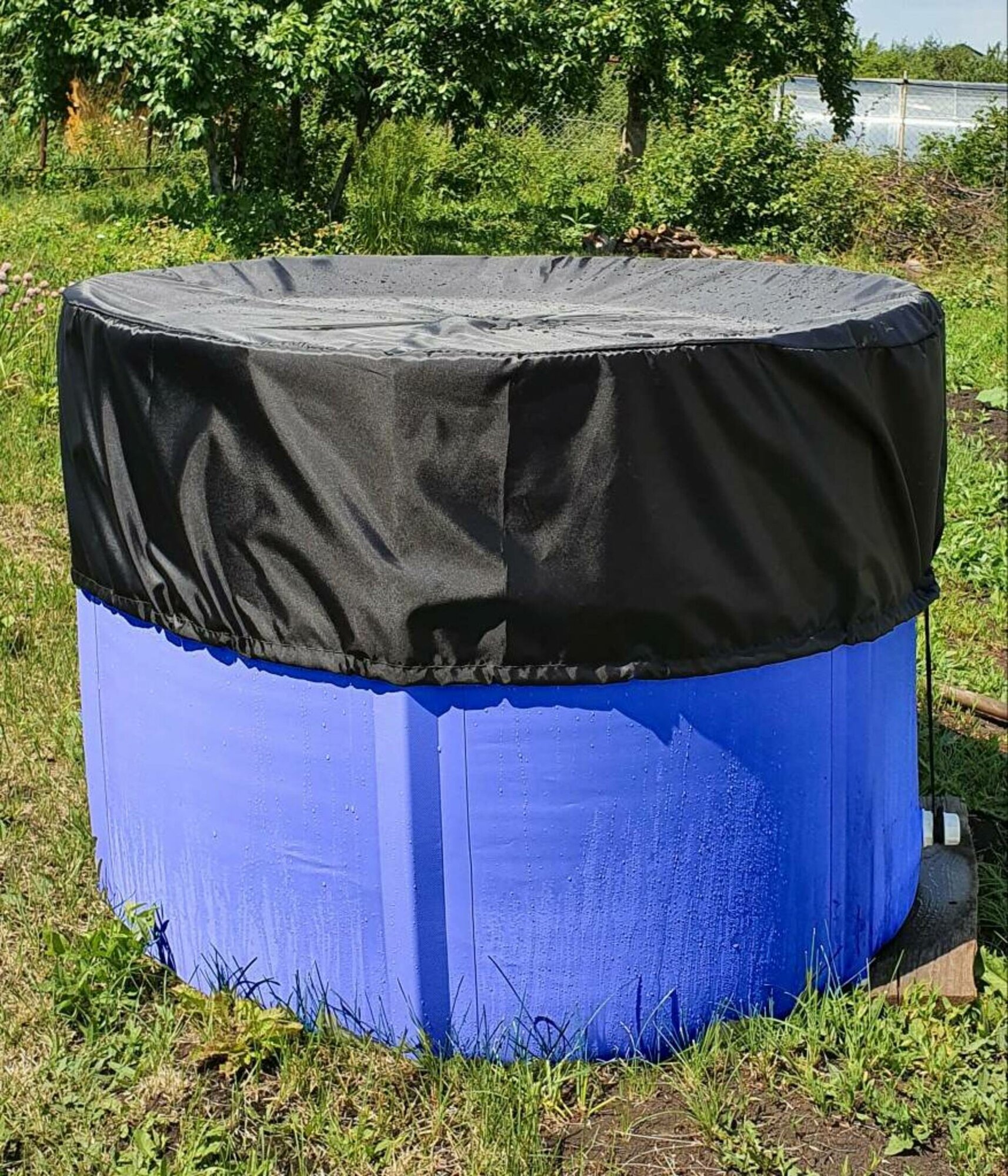 Бочка ёмкость складная 1000 Л Chudo TM для воды, полива, бани и душа ПВХ 3в1 крышка и кран