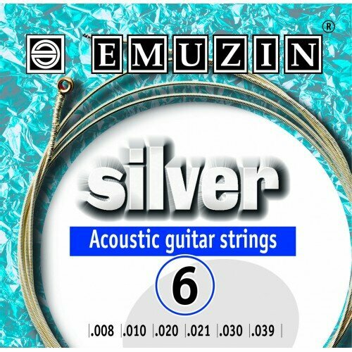 Струны для акустической гитары Emuzin Silver 6А201 8-39