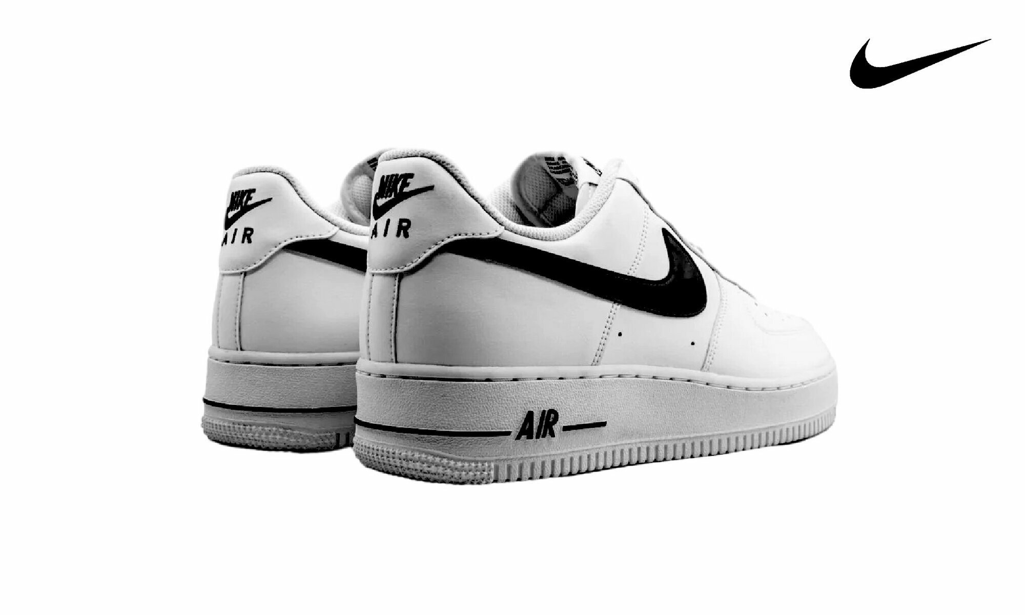 Кроссовки NIKE 1 Low, размер 44 EUR / 10 US / 28 см, белый/черный — фото 1