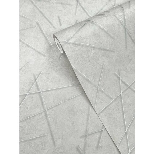 Обои бумажные дуплекс с рисунком Микадо-5 серые 0,53*10м в комнату в коридор в спальню в зал