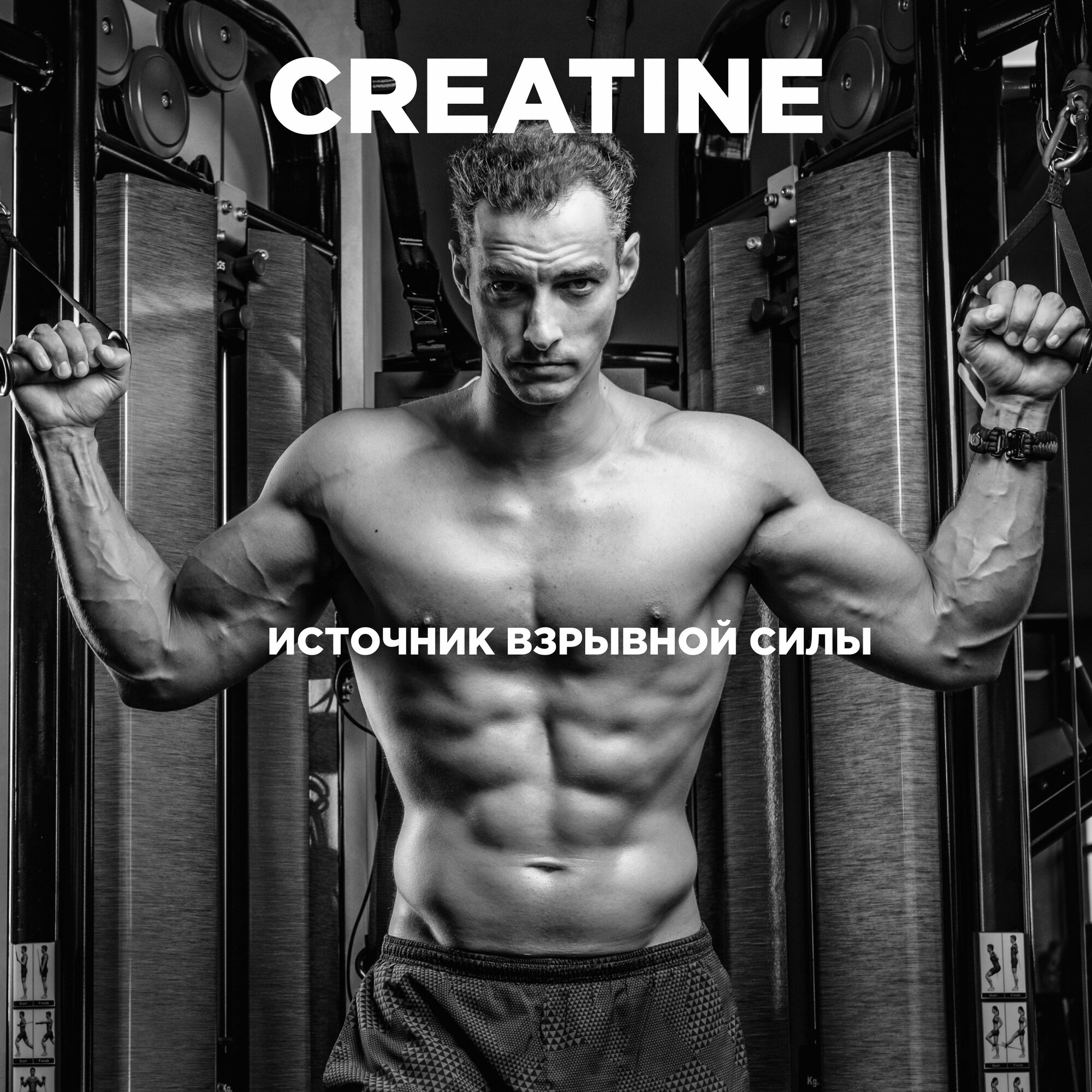 Креатин Моногидрат 2000 мг, для набора мышц и выносливости, 120 капсул PROTEIN.COMPANY — фото 1