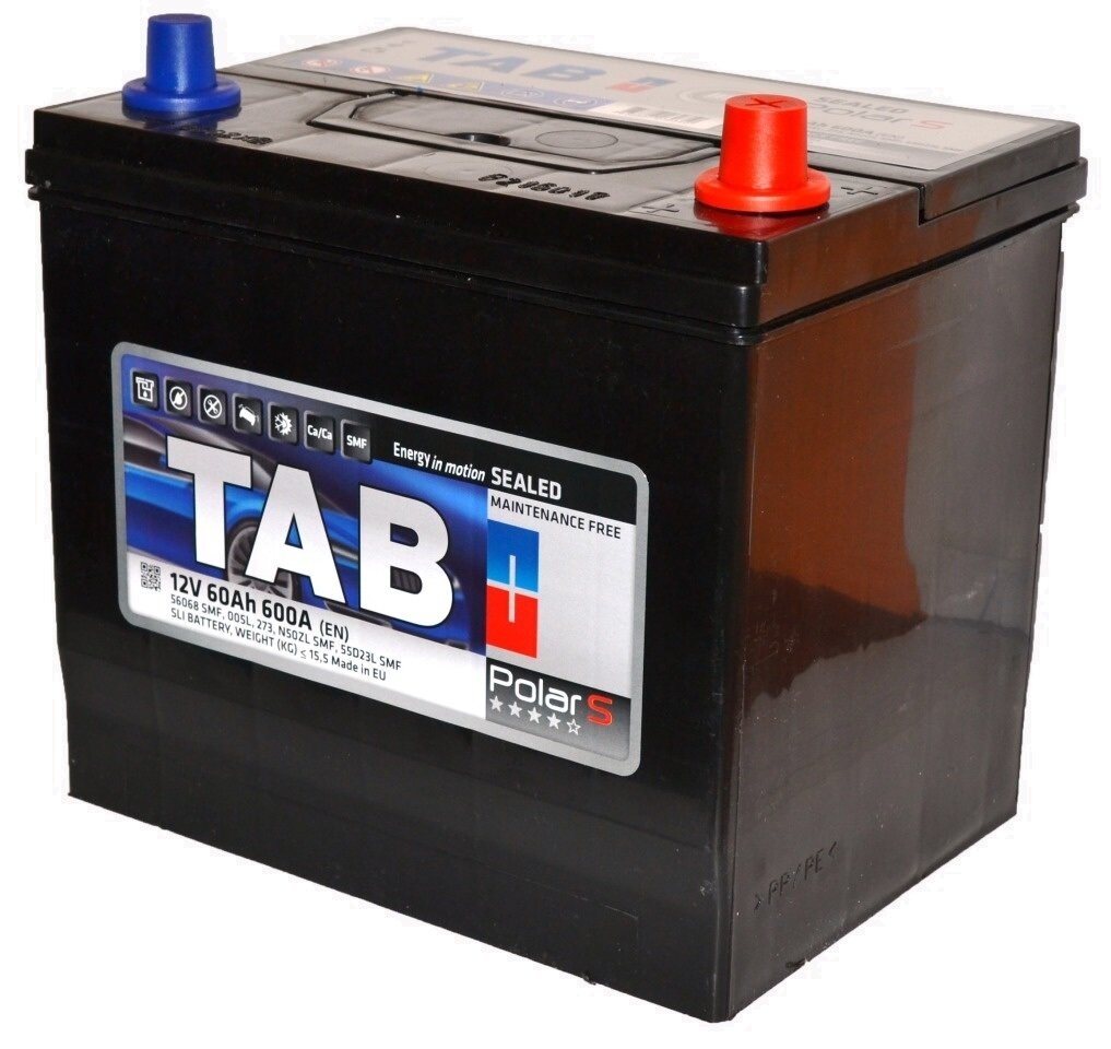 Автомобильный аккумулятор Tab Polar S 60 А. ч (600А 232x173x225) D23 обр. 246861 56068 — фото 1