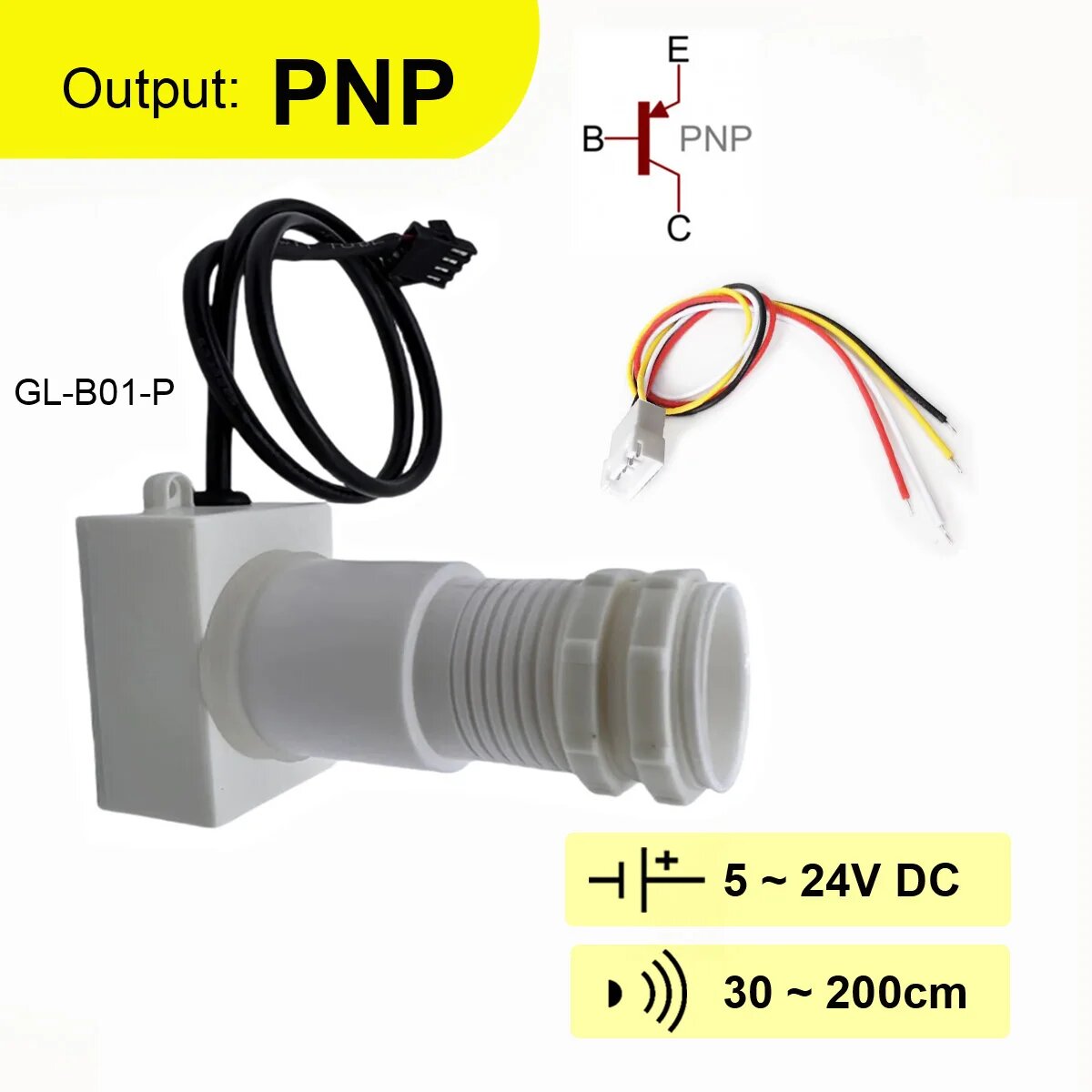 Модуль ультразвукового датчика NoEnName_Null, GL-B01-P (PNP)