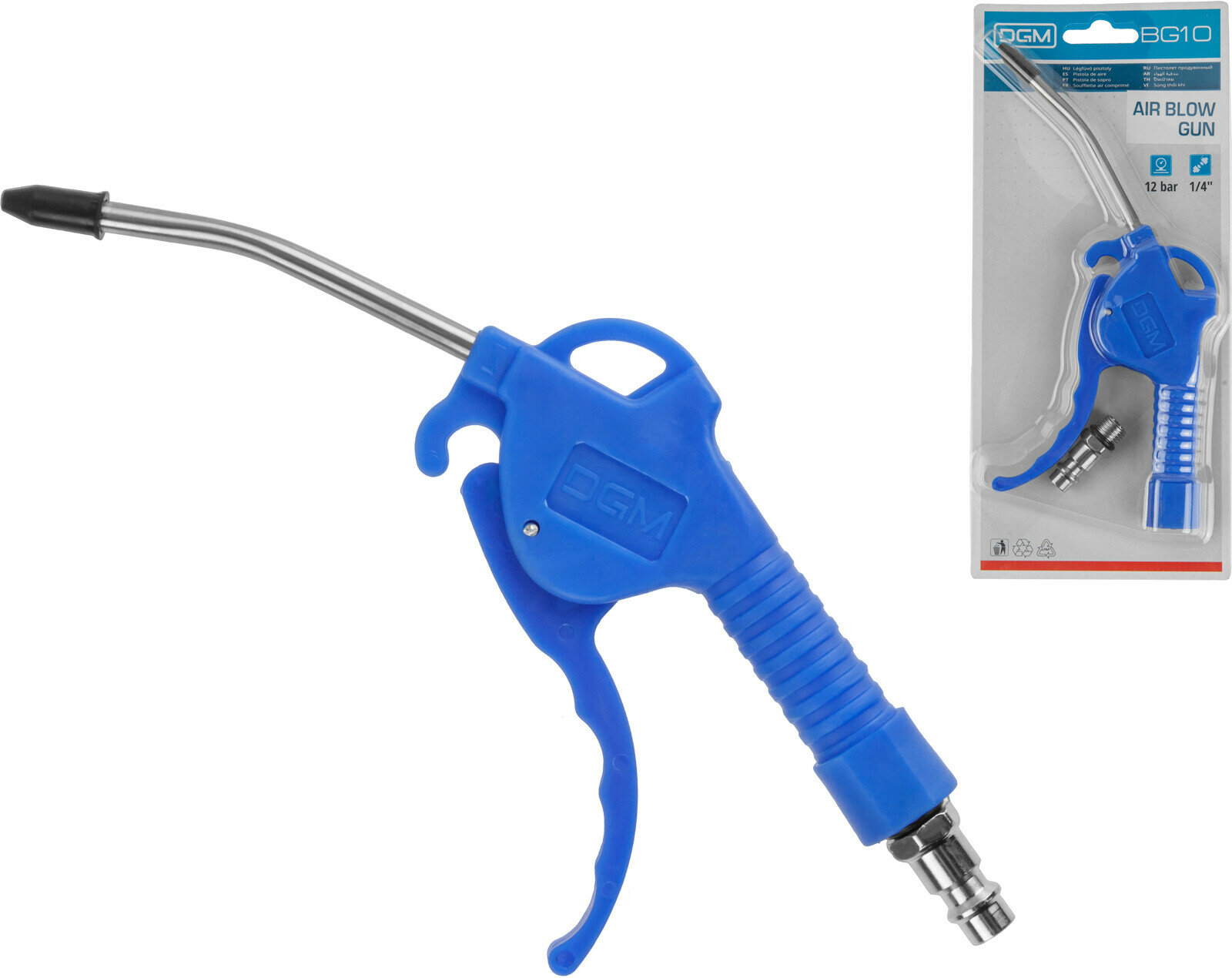 Пистолет продувочный для компрессора DGM BG10 12 бар (DG4018-3) — фото 1