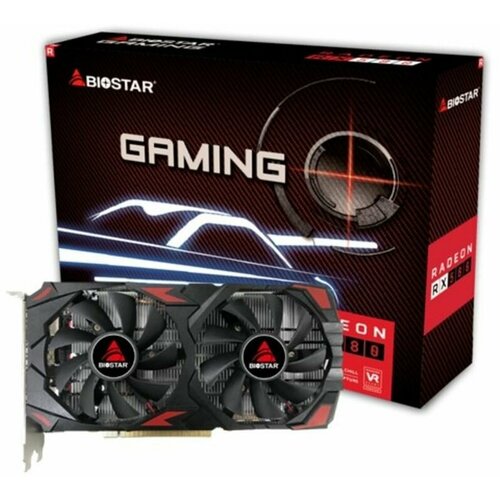 Видеокарта Biostar PCI-E RX580 2048SP AMD RX580 8Gb 256bit GDDR5 12747000HDMIx1DPx2HDCP Ret 20067₽