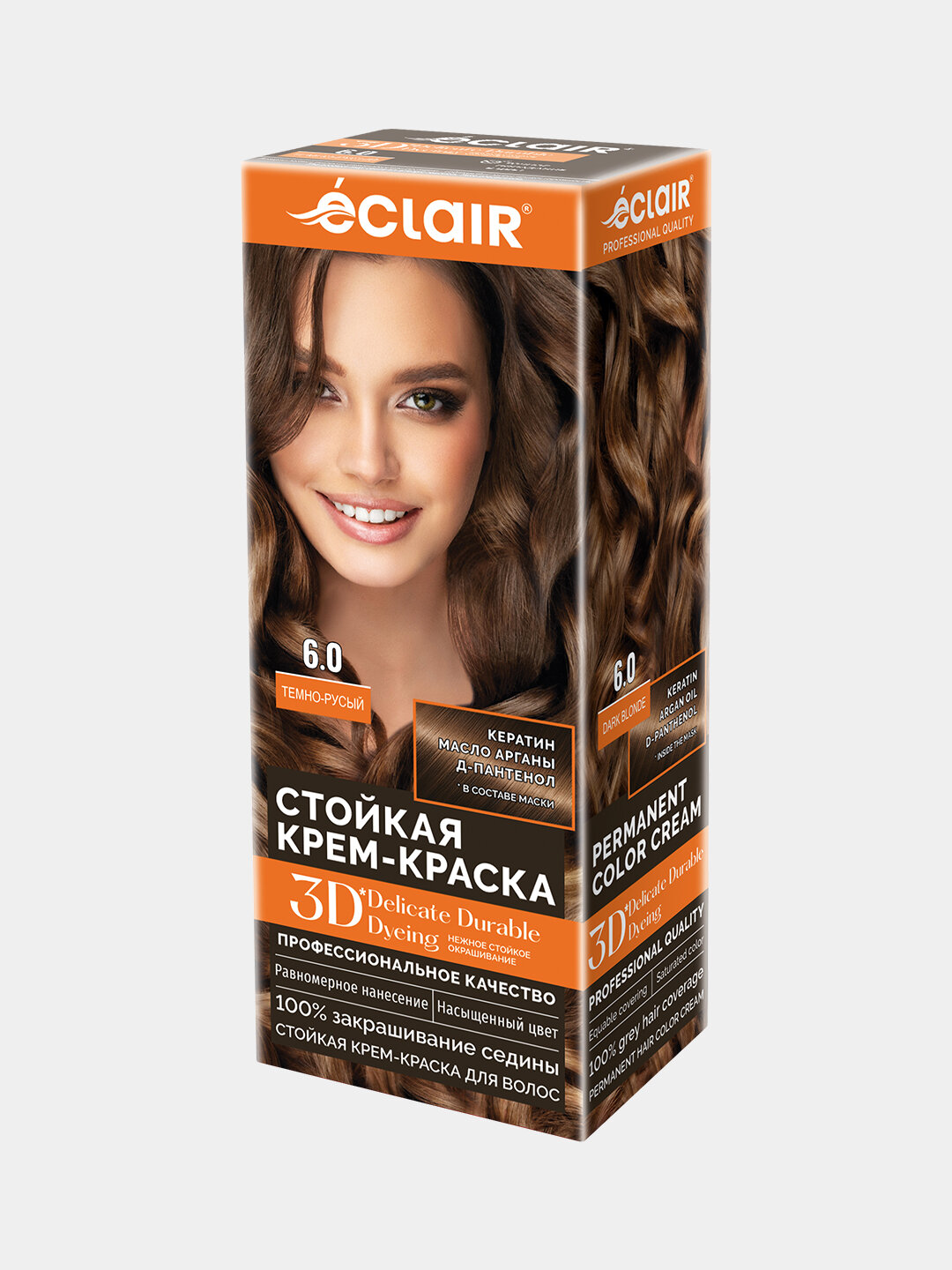 Крем-краска Eclair 3D, 3D-технология, стойкая, для закрашивания седины