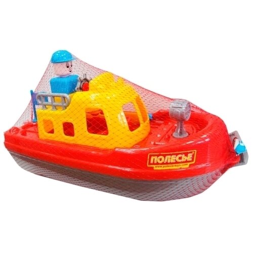 Игрушка полесье, катер "патруль", с колесиками — фото 1