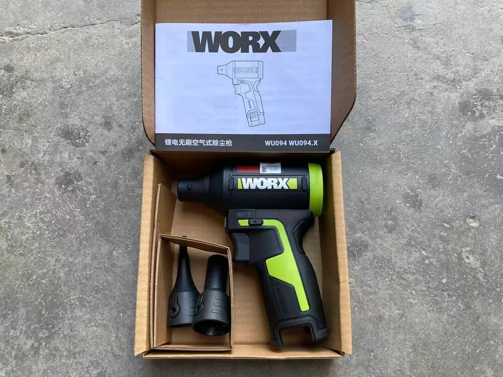 WORX 12V бесщеточный двигатель WU094 Небольшой промышленный фен мощный фен, за исключением того, что фюзеляж не содержит батарей и зарядных устройств.