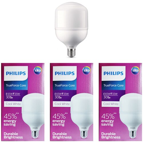 Лампа светодиодная Philips 30W E27 220В, Бочонок TForce Core HB 2800Лм 4000К Нейтральный белый, уп. 3шт