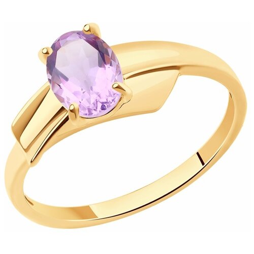 фото Sokolov кольцо из золота с аметистом 37716139, размер 17.5