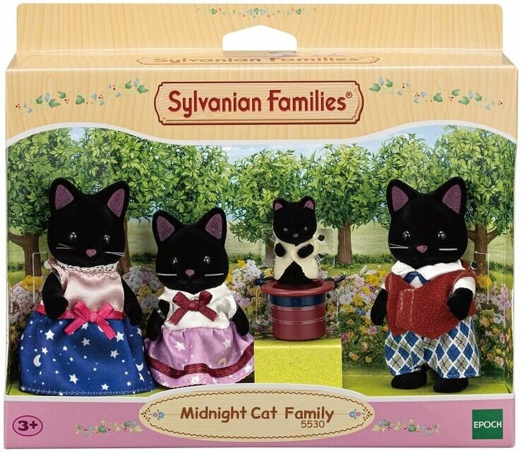 Sylvanian Families Семья Черных котов, 5530