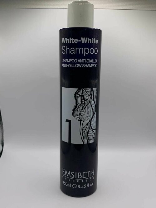 Emsibeth SHAMPOO WHITE-WHITE Anti-Yellow Шампунь придающий серебристый оттенок