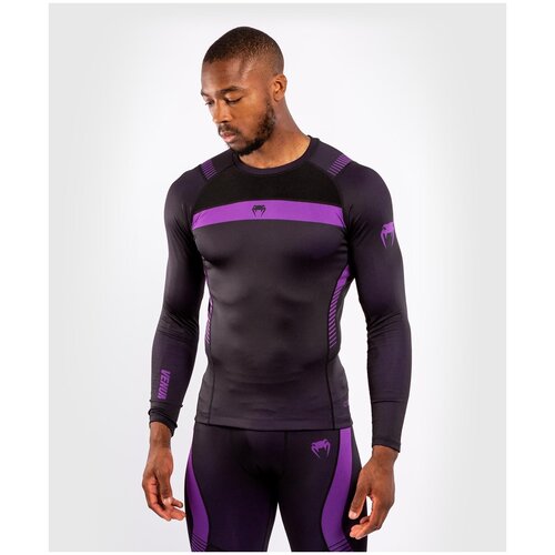 Компрессионная футболка VENUM NO GI 3.0 - длинный рукав - черный/фиолетовый - Venum - Черный - 46-S