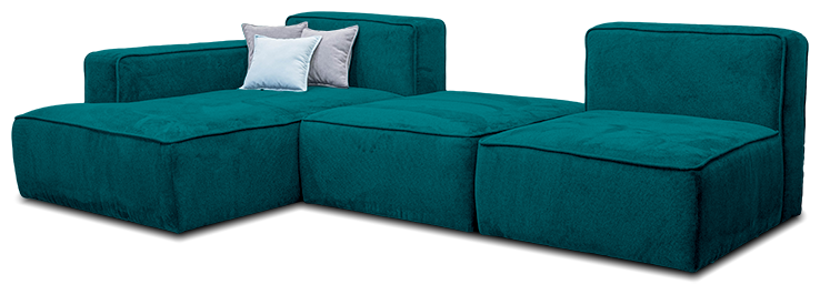 Модульный диван "Робин" с оттоманкой 330x180x80 "нэндо" Velutto 20