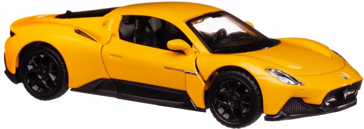 Машина металлическая Uni-Fortune "RMZ City" масштаб 1:64, Maserati MC 2020, без механизмов, цвет желтый (344982S-Y)