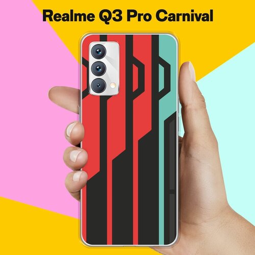 Силиконовый чехол на realme Q3 Pro Carnival Edition Узор / для Реалми Ку 3 Про Карнивал силиконовый чехол на realme q3 pro carnival edition насекомые для реалми ку 3 про карнивал