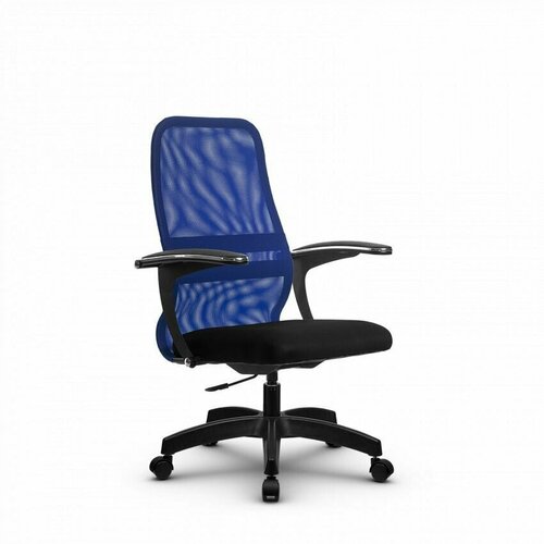 Компьютерное офисное кресло mетта SU-СU160-8Р, PL, Светло-синее/Черное