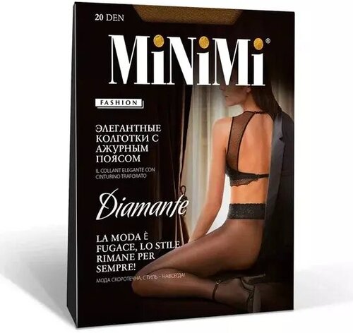 Колготки  MiNiMi Diamante, размер 4, бежевый