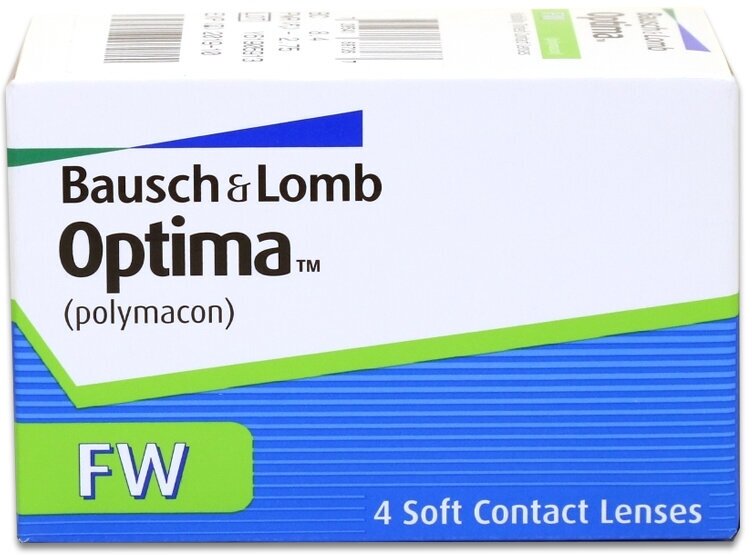 Линзы контактные Bausch&Lomb (Бауш энд Ломб) Optima FW мягкие бесцветные из полимакона (-1.75/8.7/14.0) 4 шт. Bausch & Lomb - фото №7
