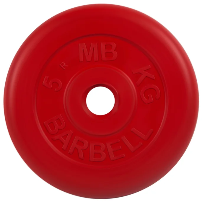 Диск MB Barbell Стандарт MB-PltC26 5 кг 5 кг 1 шт. красный