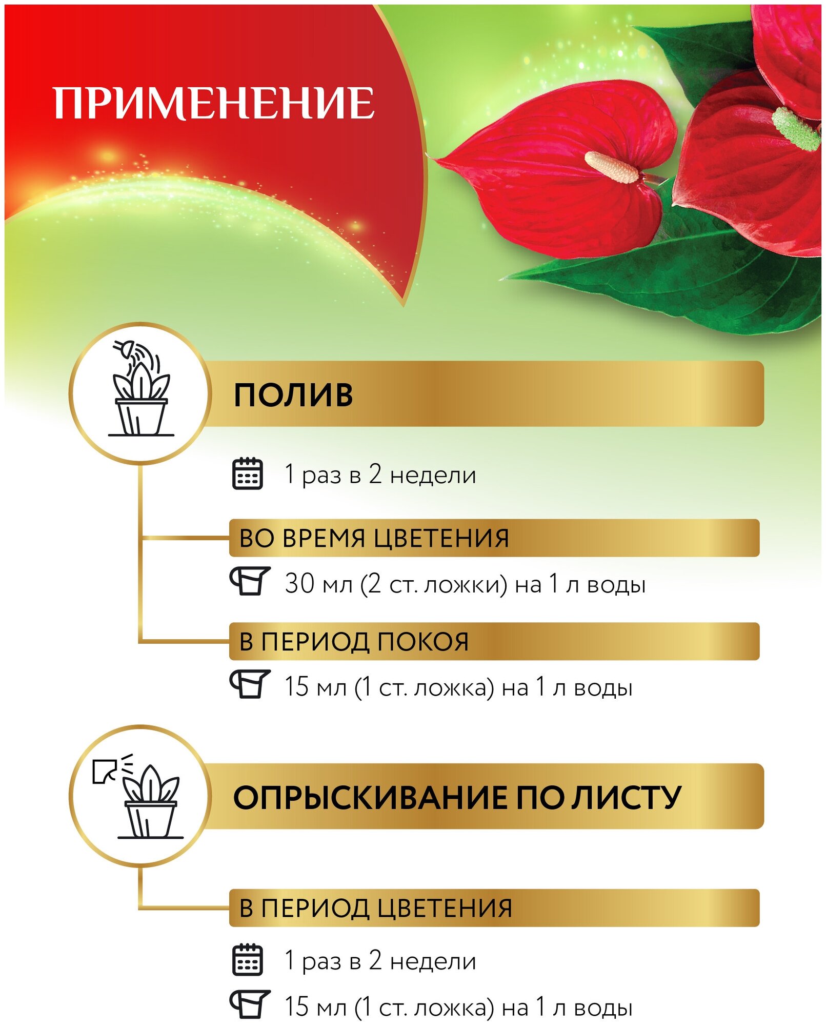 БИО-комплекс / Удобрение Биококтейль “Для антуриума” 0,25л (серия Happy) - фотография № 4