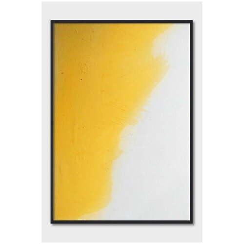 Постер для интерьера Postermarkt, 50х70 см в черной рамке, Желтый #3