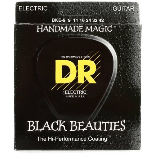 DR Strings BKE-9 Black Beauties Electric 9-42 Lite струны для электрогитары