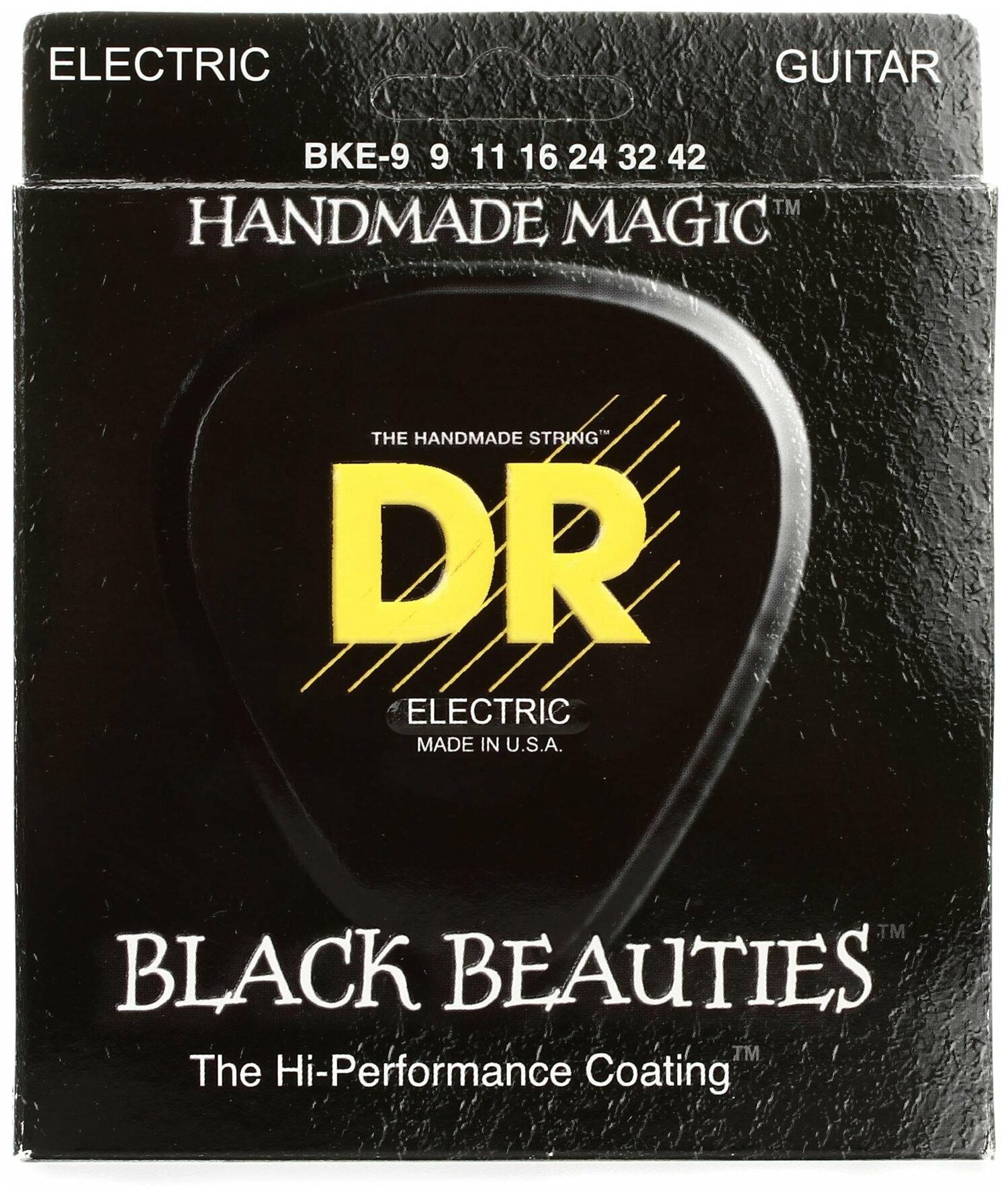 DR Strings BKE-9 Black Beauties Electric 9-42 Lite струны для электрогитары